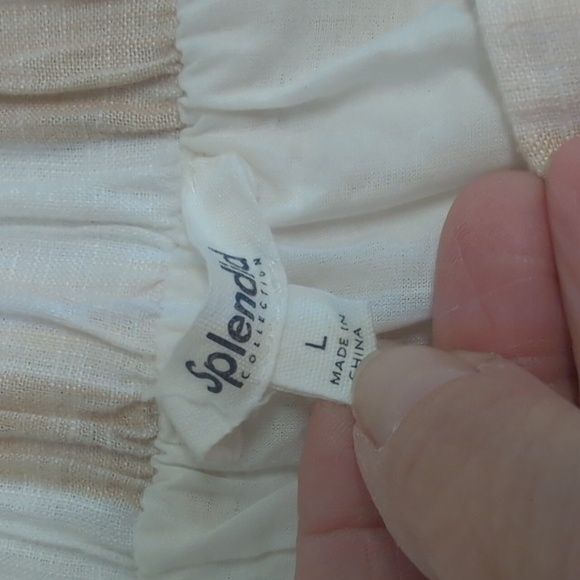 Splendid Sunset Macadamia Stripe Linen Blend Maxi Skirt SZ-L EUC - Picture 7 of 9